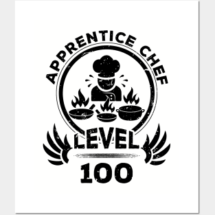 Level 100 Apprentice Chef Funny Cook Gift Posters and Art